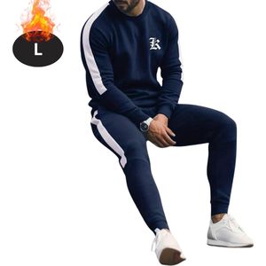Bovista Joggingpak - Huispak - Volwassenen - Trainingspak - Comfortabel - Joggingsbroek - Tracksuit - Heren - Casual - Marineblauw - S