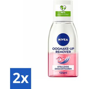NIVEA - Oogmake-up Verwijderaar - Verzorgend - Voor waterbestendige make-up - Met Vitamine C - 125 ml - Voordeelverpakking - 2 stuks