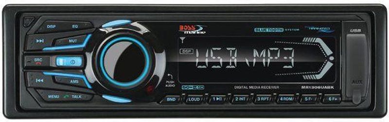 Boss - Marine Radio MR1308UAB - Zwart - Inbouw Single-Din MP3 Receiver