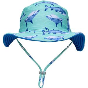 Snapper Rock - UV Omkeerbare bucket hat voor kinderen - Minty Shark - maat S