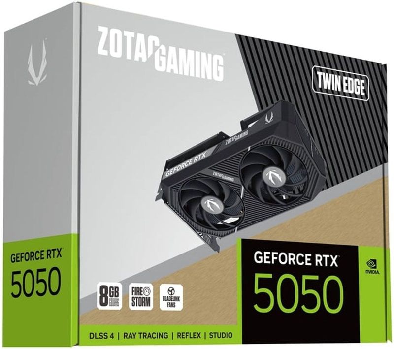 Zotac - GeForce RTX 5050 - Videokaart - Zwart - 8 GB GDDR6
