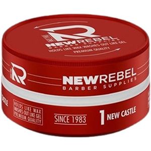 NEW REBEL New Castle Hair Wax – Barber Supplies – Sterke Hold, Makkelijk Uitwasbaar – Premium Haarstyling Gel Wax �– 150 ml