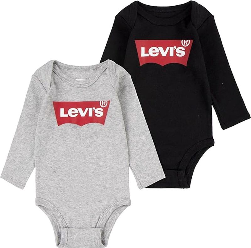 Levi's - LHN LS 2PK Batwing - Bodysuit - Grijs