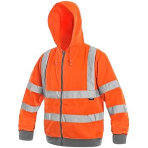 FROME sweatshirt, heren, waarschuwing, oranje, maat L