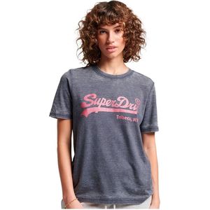 Superdry Embellished Vintage Logo Korte Mouwen Ronde Nek T-shirt Grijs XS Vrouw