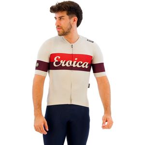 Santini Eroica Quiete Korte Mouw Wielertrui Beige S Man,Vrouw