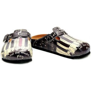 GOBY Clogs met Pianoprint – Handgemaakt – Premium Kwaliteit – Maat 35