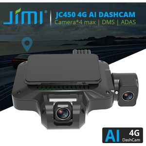 Xcruiser Jimi Jc450cc 4G Ai Dashcam Adas 3/4 Channes Live Video Gps Tracking Afstandsbediening Monitoring Cloud Opslag Wifi Auto Recorder Gratis App Web