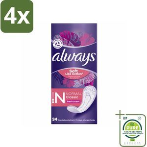 Always - Inlegkruisjes - Normal - 34 Inlegkruisjes - Voordeelverpakking - 4 stuks - Inlegkruisjes - Always