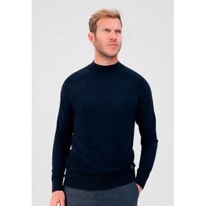 Dstrezzed Mock Neck Soft Cotton Melange Truien & Vesten Heren - Sweater - Hoodie - Vest- Donkerblauw - Maat XXL