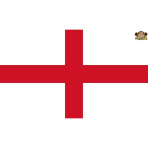 Partychimp Vlag Engeland - 90x150 Cm - Polyester - Rood/Wit