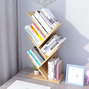 Boekenkast, Wood Book Tower, boekenrek met 5 planken - premium boeken/cd's/albums/archiefhouder, display-plank-organizer-rekken voor thuis, kantoor (wit)