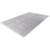 Lalee Peri - Vloerkleed - barok patroon - Tapijt – Karpet - Super zacht - 3D Effect -Anti slip rug- Wasmachine proof - 160x220 cm - grijs