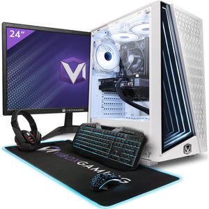 Vibox VIII-214 Complet Game PC • 24"" Monitor • Intel Core i9 12900KF 5,2 GHz • Radeon RX 9070 16 GB • 16 GB RAM • 1 TB NVMe M.2 SSD • Windows 11 • WiFi