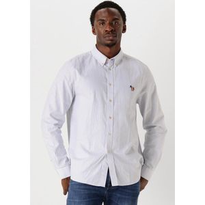 Paul Smith Mens Ls Regular Fit Shirt Overhemden Heren - Blauw - Maat L