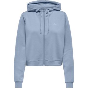 Only play lounge short zip hoodie sweat in de kleur blauw.