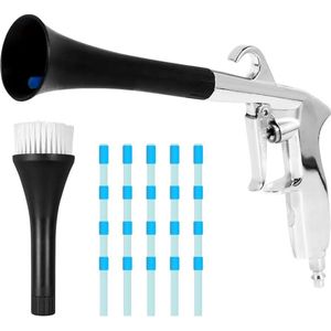 Droog blaaspistool voor compressor 6-9 bar - Reinigingspistool perslucht met 5 slangen - Persluchtaccessoires voor het wegblazen van vuil en stof