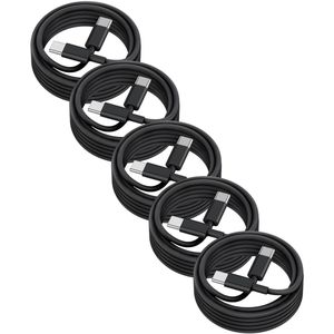 USB C naar USB C kabel - 1,5 Meter Oplaadkabel 5x - Geschikt voor o.a. iPhone 15 en 16 / Samsung - USB-C Oplader Kabel - Zwart