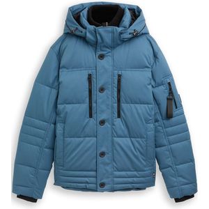 Tom Tailor - Gewatteerde Jas - Real Teal Blue - Met Capuchon