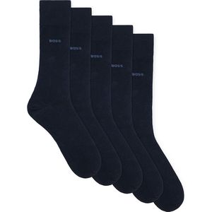 Hugo Boss BOSS 5P sokken small logo blauw 401 - 43-46