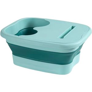 Voetenbad Met Deksel - Inklapbaar - Met Massagedrukpunten - Ontspanning - Verkoeling - Mint Groen