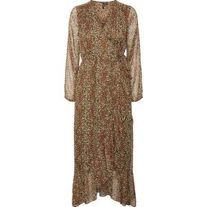 Vero Moda - Maat M - VMLINNEA LS LONG WRAP DRESS WVN GA LCS Dames Jurk