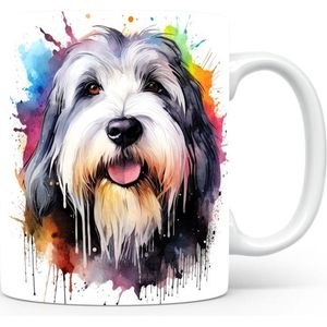 Mok met Engelse herdershond Beker voor koffie of tas voor thee, cadeau voor dierenliefhebbers, moeder, vader, collega, vriend, vriendin, kantoor