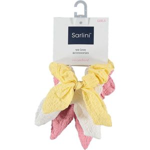 Sarlini - Girls - Scrunchies - 3-pack - Geel - Wit - Roze - One - Size