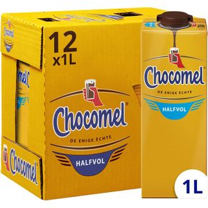 Chocomel Chocolademelk Halfvol Houdbaar - 12 x 1L - Voordeelverpakking