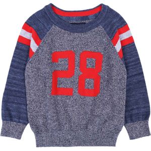 Grijs-blauwe gemêleerde jongenstrui / 12-18m 86 cm