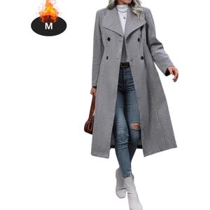 Nivard Mantel Dames - Tussenmantel - Jas - Mantelpakje - Trenchcoat - Overjas - Overcoat - Winter - Grijs - S