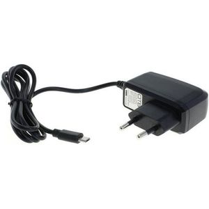 USB Micro B thuislader met vaste kabel - 1A / zwart - 1,1 meter
