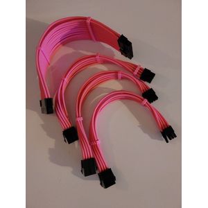 FormulaMod Extension Cable Set sleeved Pink