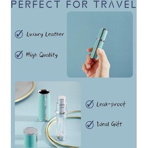 Navulbare mini-parfumverstuiver voor onderweg - lege spuitfles voor parfum - handtas parfumflessen - op reis - 5 ml (YB-zwart)