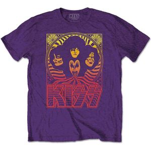 Kiss - Gradient Group Heren T-shirt - S - Paars