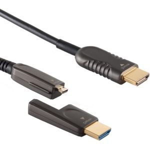 S-Impuls Actieve HDMI optical fiber kabel met smalle connector - versie 2.0 (4K 60Hz HDR) - 7,5 meter