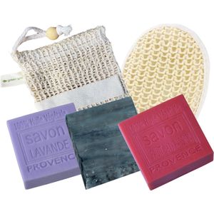 green-goose® Giftset Zeep - Voor Haar - Passievrucht - Hammam - Lavender Zeep - Zeepzakje - Sisal Spons - Ecocadeau