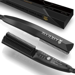 30s Snel Verwarmde Baard Stijltang - Ionisch - Anti-Verbranding - Heet Haar Styling Kam - Lange en Korte Baard