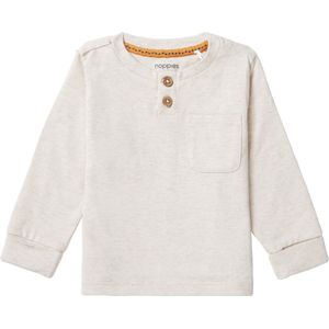 Noppies Boys tee Taft long sleeve Jongens T-shirt - Oatmeal - Maat 62