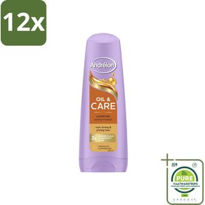 Andrélon – Conditioner – Oil & Care – 200 ml - Voordeelverpakking - 12 stuks - Droog haar - Pluis haar