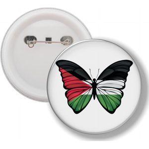 Button Met Speld - Vlinder Vlag Palestina
