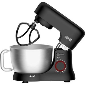 Compact Kitchen Chef Black - Keukenmachine - 4.5 Liter inhoud - Keukenrobot met 8 snelheden en pulse-functie - Zwart