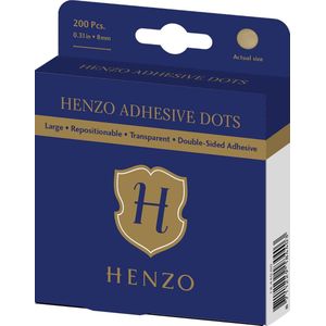 Fotoplakkers - Henzo - Adhesive dots 8 mm - 200 stuks - Zelfklevend repositionable - Transparant