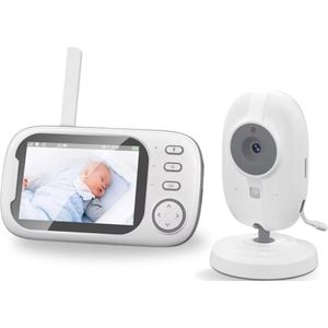 Babyfoon met Camera - Baby Monitor met Geluidsdetectie - Babyfoon met Camera - Wit/1 Stuks