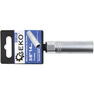 GEKO Bougiesleutel - 3/8"" Aandrijving - 14mm - Dunne Wand - Chroom Vanadium Staal