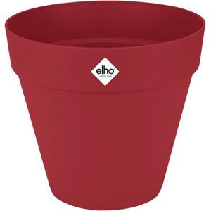 Elho Loft Urban Rond 20 - Bloempot voor Buiten - Ø 19.3 x H 17.5 cm - Theater rood