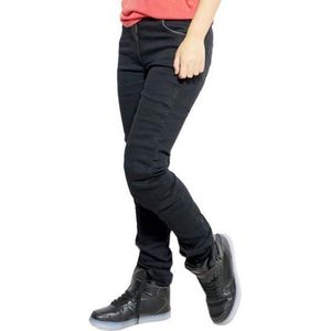 Motto Wear Stella slim fit Dames Motorjeans - Zomer Motorbroek - Zwart - Maat S  W30