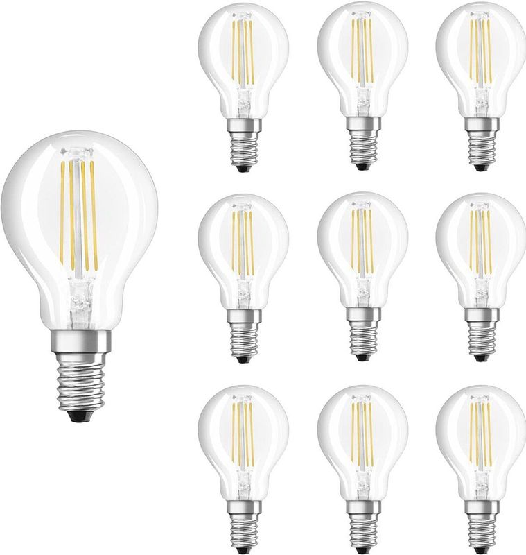 Osram - LED SST Classic P45 - Lamp E14 - 5W - 470lm - 4000K - Ø45mm - Geschikt voor Wandlampen en Plafonnières - 10 Stuks