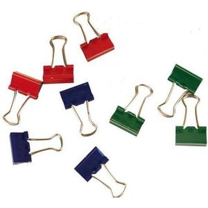 LPC Papierklem Fold back clips - assorti - 19 mm -100 stuks - foldback clips