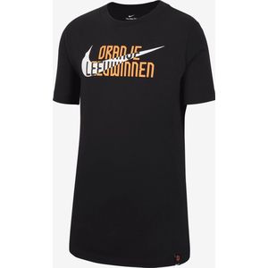 Nike Nederland Oranje Leeuwinnen T-shirt voor kinderen - Zwart - Maat M